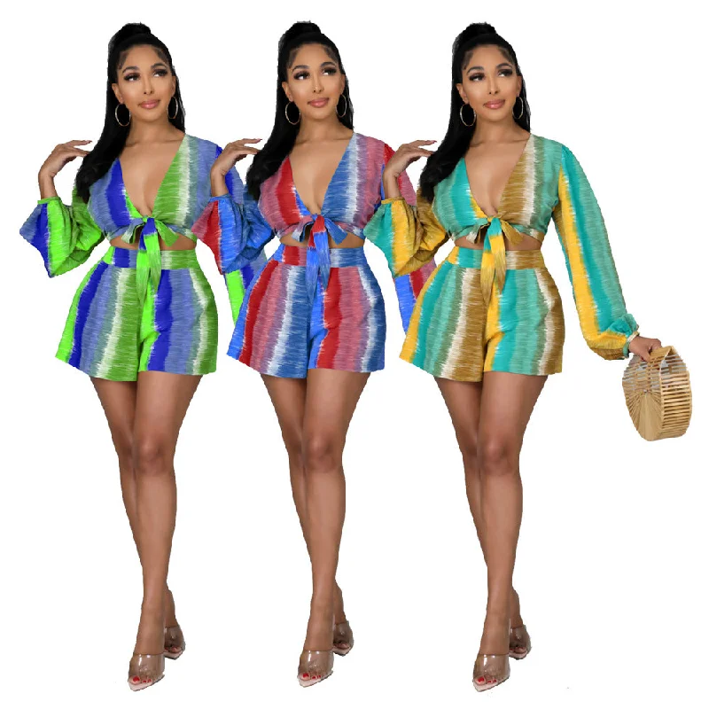 Easy Chic Comfortable Wear Choices Casual Long Sleeves Two Pieces Short Suits