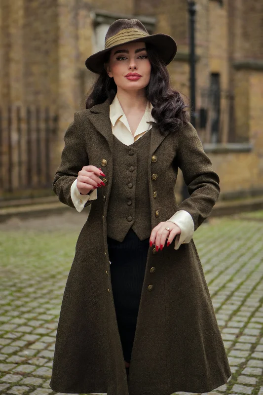 Comfort Fit Cozy Layering Pieces Doreen 15 |Vest-Layered 100% Wool Coat