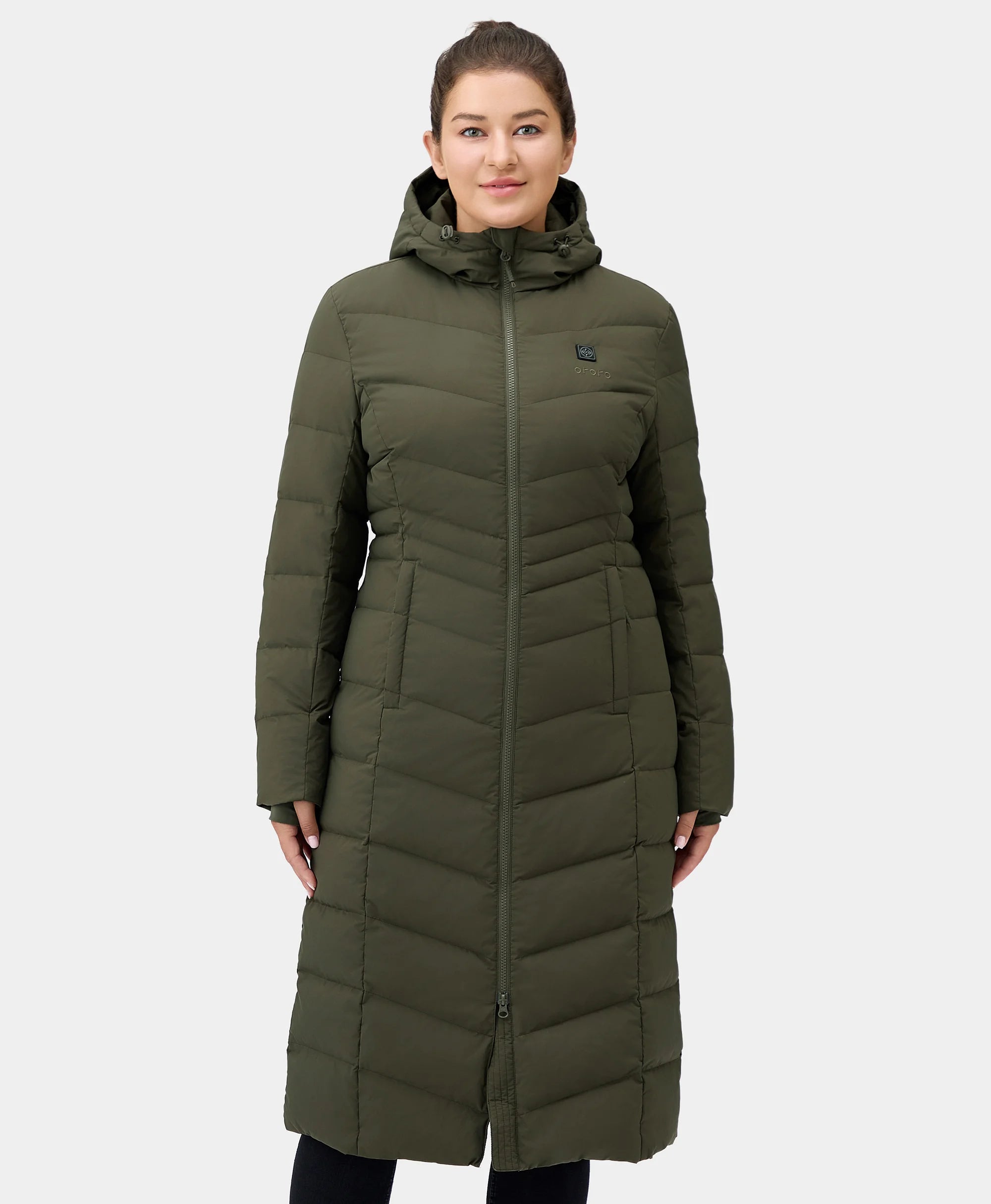 Simple Elegance Comfortable Fashionwear SOHO Women's Heated Down Parka Jacket