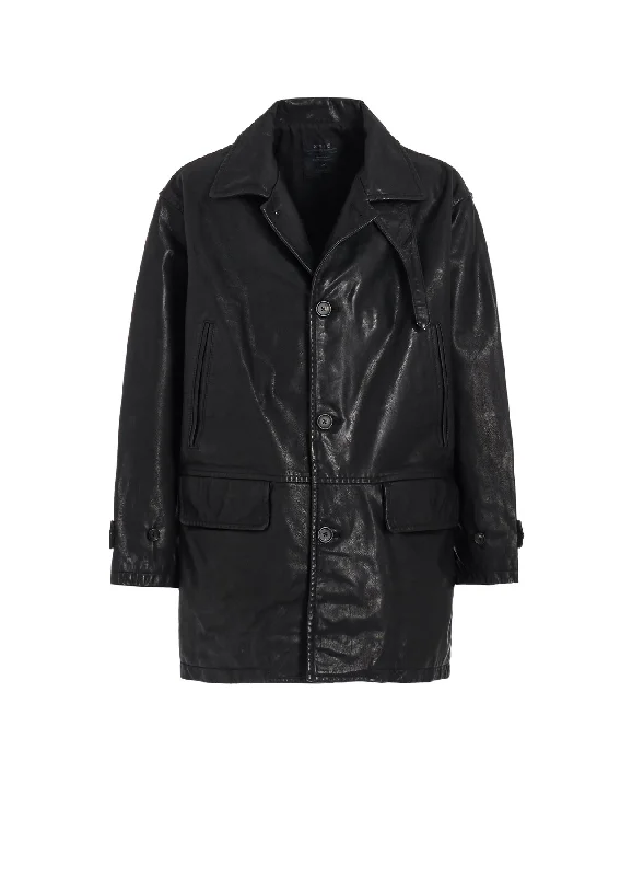 Soft Style Simple Chic Options BUFFALO WASHED LEATHER CAR COAT