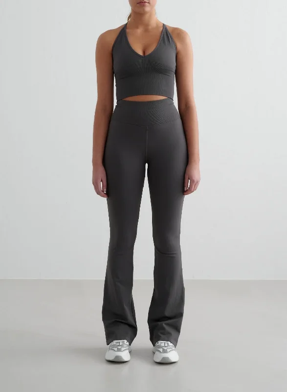 Comfy Chic Street Fashion Comfort Shadow Grey Shape Seamless Flare Tights