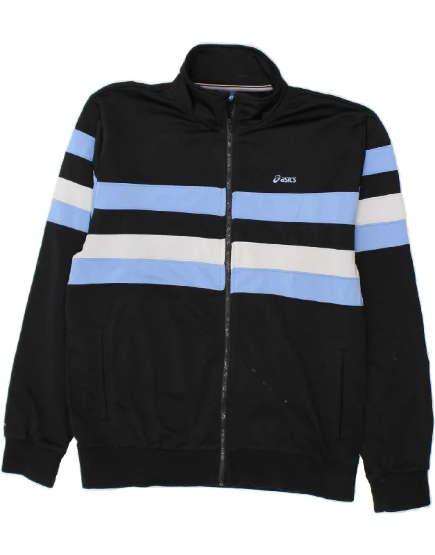 Smart Casuals Trendy Warm Pieces ASICS Womens Tracksuit Top Jacket UK 16 Large Black Colourblock Smart Casuals Trendy Warm Pieces ASICS Womens Tracksuit Top Jacket UK 16 Large Black Colourblock
