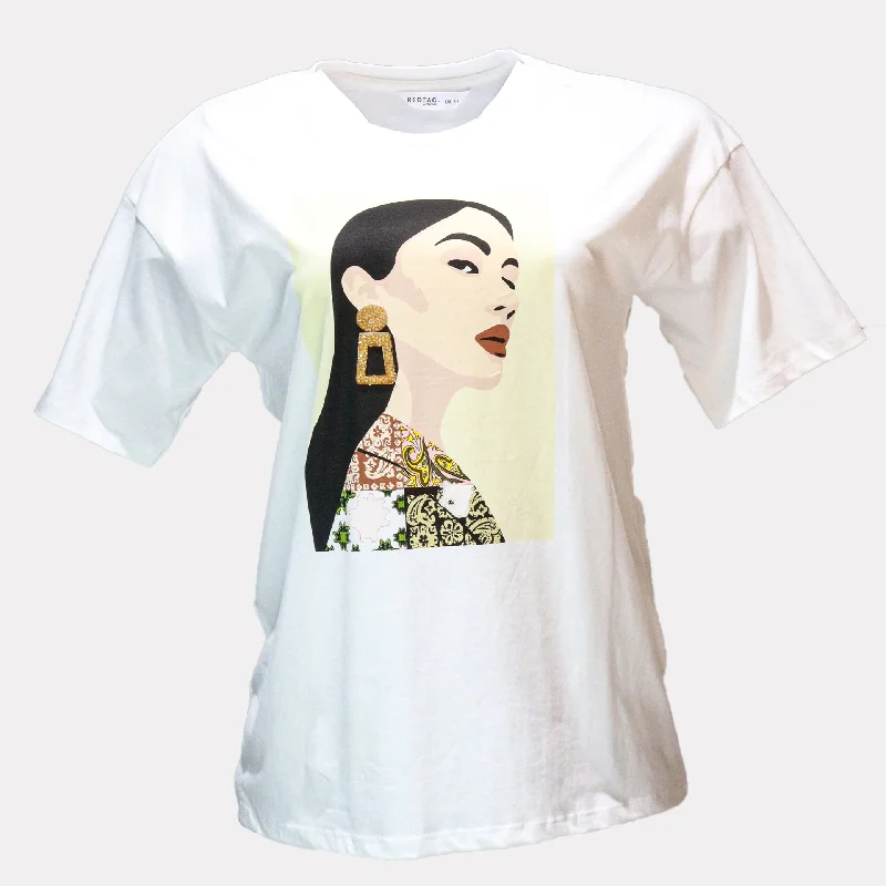 Layered Comfort Soft Wear Pieces Front Printed Tshirt