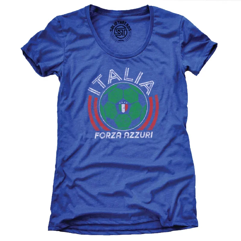 Comfortable Jeans Cozy Everyday Wear Women's Italy National Soccer Team T-shirt