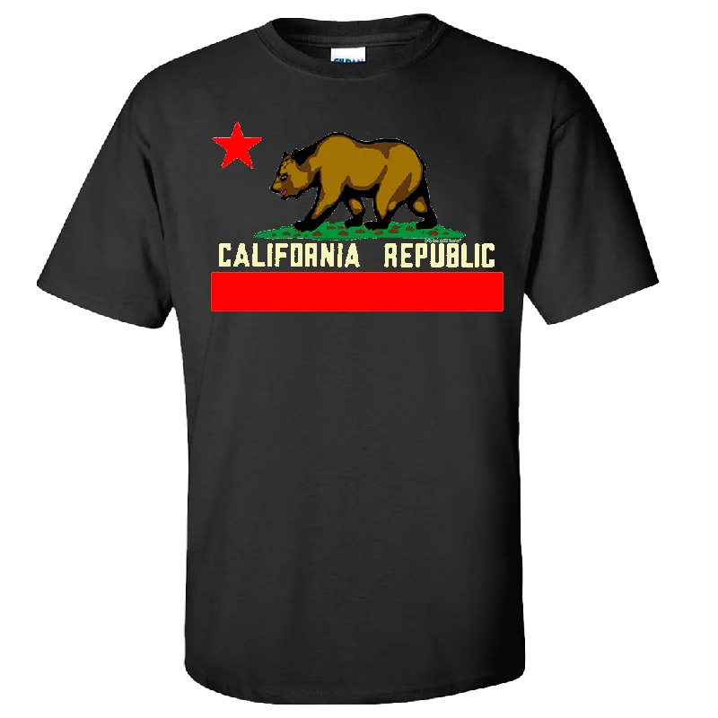 Cozy Knits Simple Cozy Pieces California State Flag Borderless Asst Colors T-shirt/tee