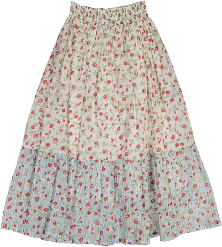 Comfy Dress Trendy Cozy Wearables WHOOPI CUSTOM SKIRT-Crimson Wildrose