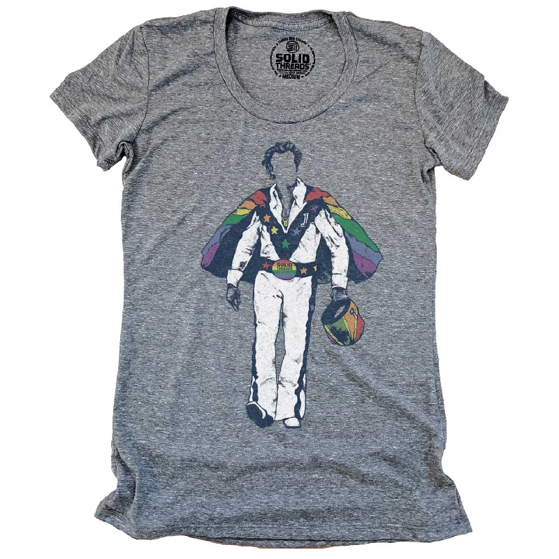 Relaxed Chic Warm Street Style Women's Pride Daredevil T-shirt