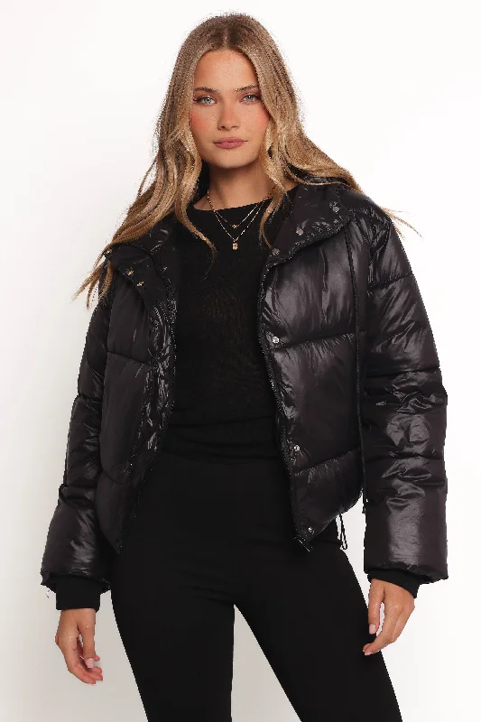 Summer Comfort Trendy Street Comfort Wear Archie Puffer Jacket - Black