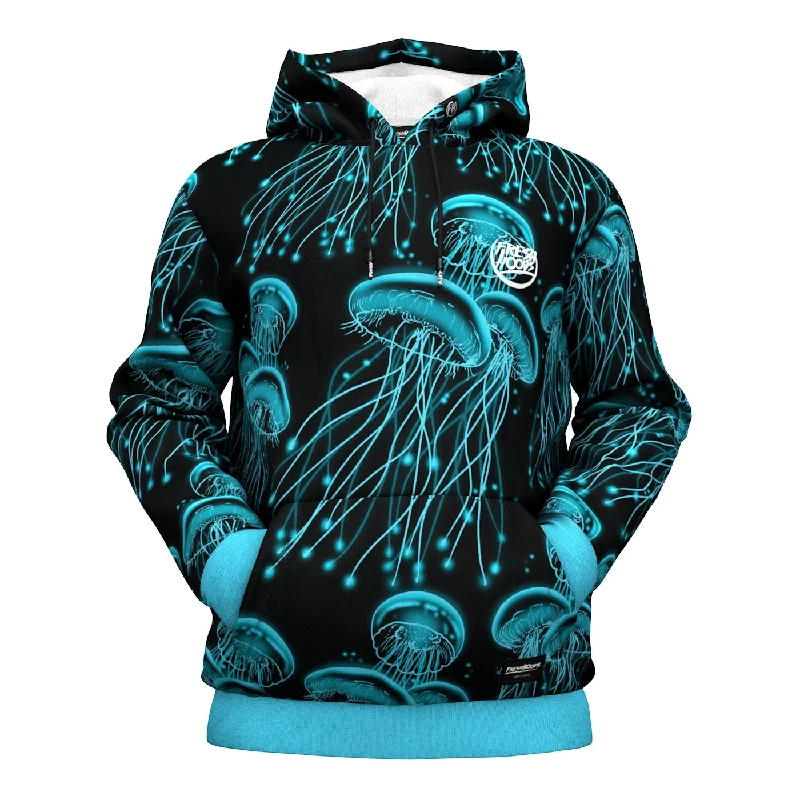 Simple Comfort Stylish Layered Wear Jelly Fish Hoodie