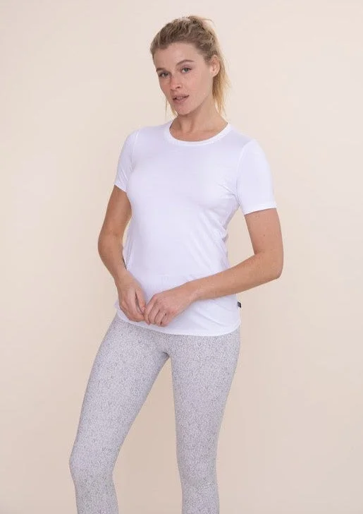 Effortless Dressing Warm Comfortable Fits Melange Active Short Sleeve Top