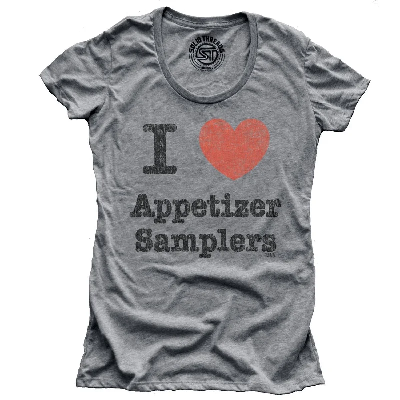 Relaxed Wear Soft and Relaxed Fashion Women's I Heart Appetizer Sampler's T-Shirt