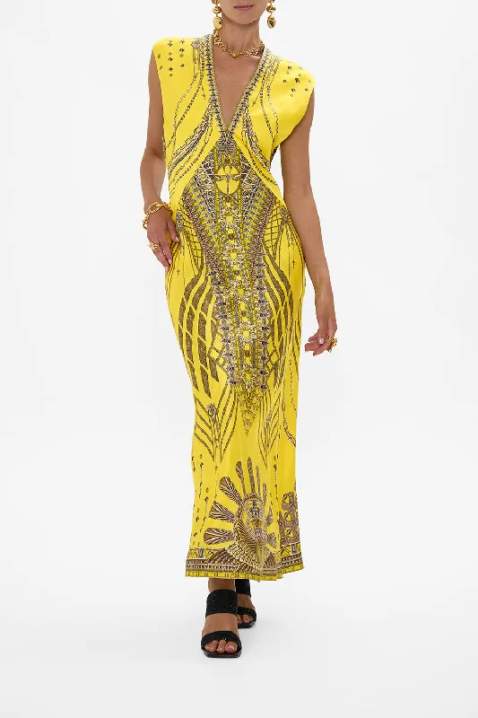 Breezy Comfort Comfy Layering Trends EXTENDED SHOULDER DRESS WITH T BACK SHRINE OF SUNSHINE