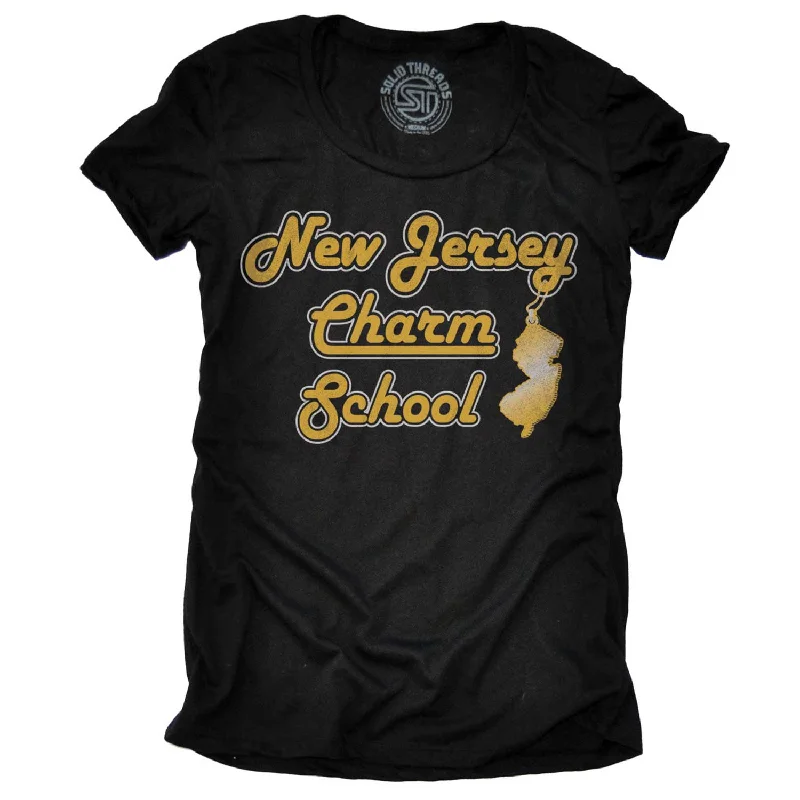 Cozy Chic Comfortable Fashion Wearables Women's New Jersey Charm School T-shirt