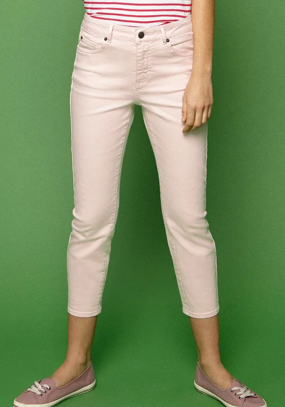 Soft Looks Fashionable Cozy Looks White Stuff Ash Straight Cropped Jeans, Pale Pink