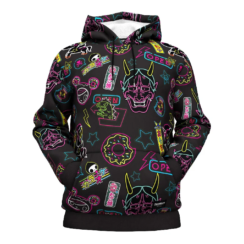 Urban Chic Comfy Outfits Wearable Neon Signs Hoodie