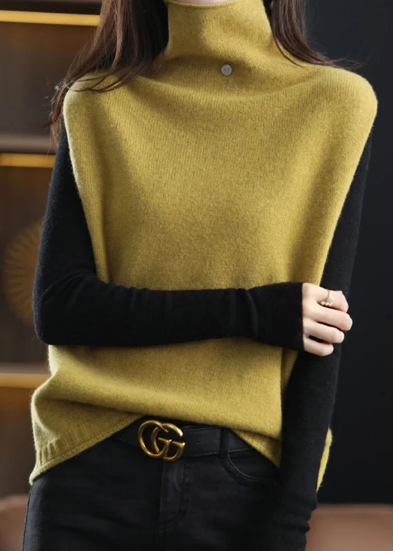 Sporty Comfort Trendy Warm Pieces Stylish blackish green Turtle Neck thick Woolen knit vest Sleeveless Sporty Comfort Trendy Warm Pieces Stylish blackish green Turtle Neck thick Woolen knit vest Sleeveless