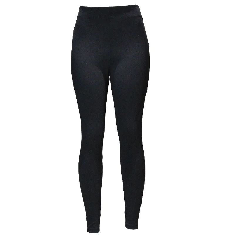 Smart Casuals Trendy Cozy Wearables Black Lurex Lined Ponte Legging