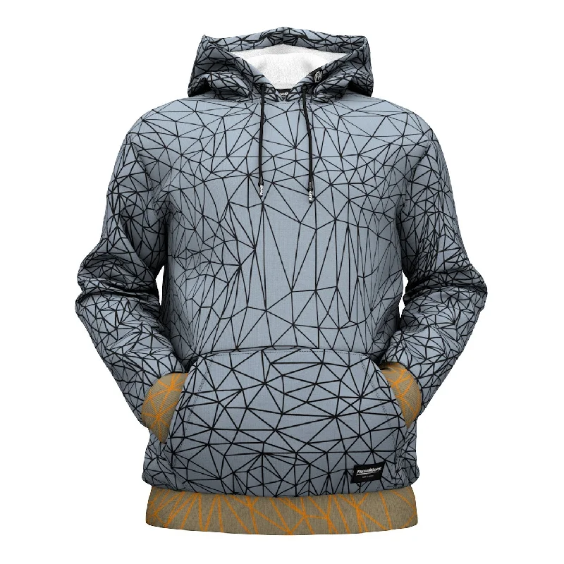 Everyday Outfits Relaxed Fashion Styles Abstract Gray Polygons Hoodie