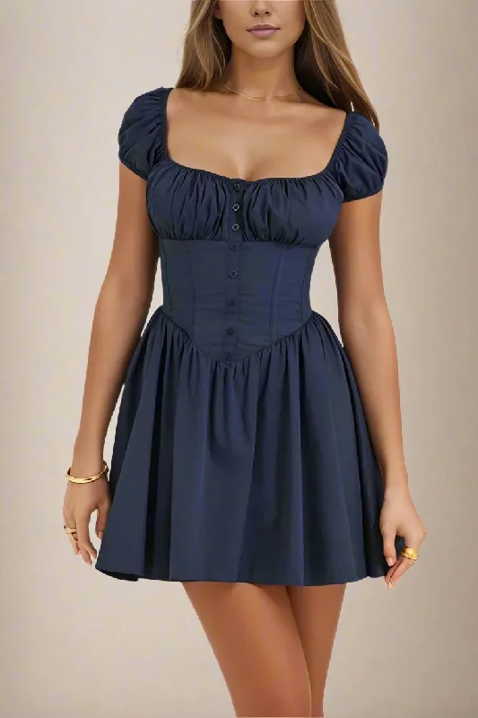 Comfortable Fashion Looks Cozy Layering Pieces Corey Bodycon Mini Dress - Navy Blue