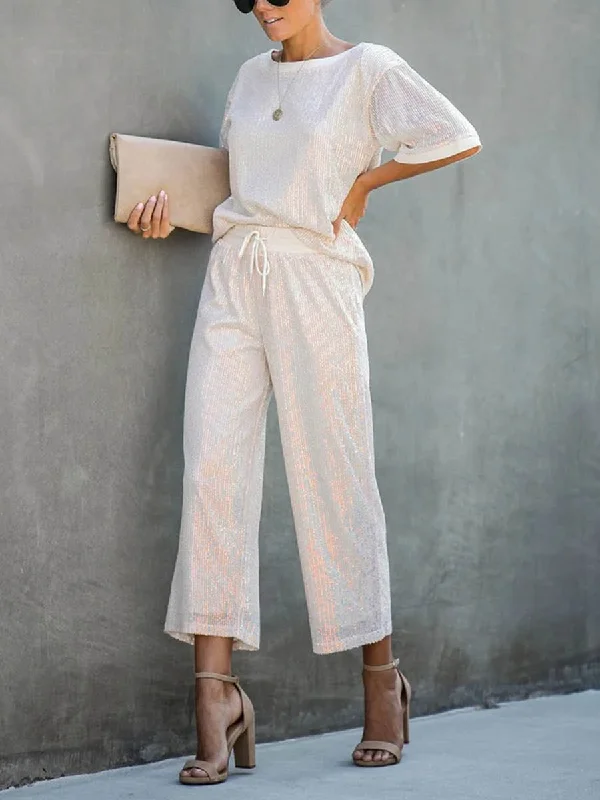 Warm Layers Casual Soft Layers Short Sleeve Loose Suit
