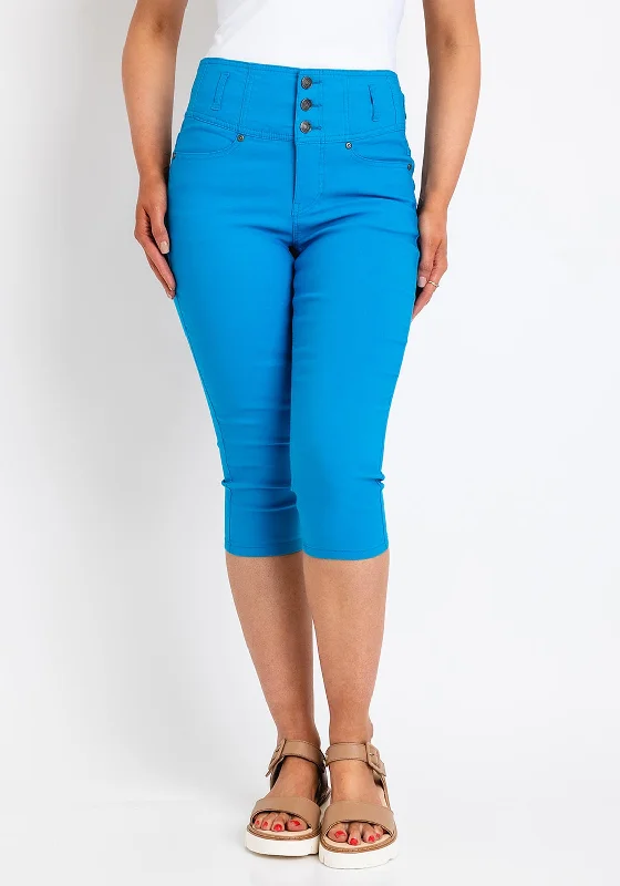 Comfortable Fashion Looks Casual Chic Options Fransa High Waist Capri Jeans, Blue
