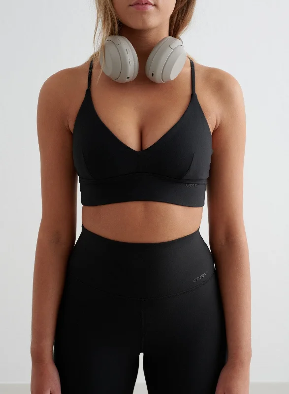 Cozy Fashion Trendy Street Comfort Wear Black Sense Strap Bra