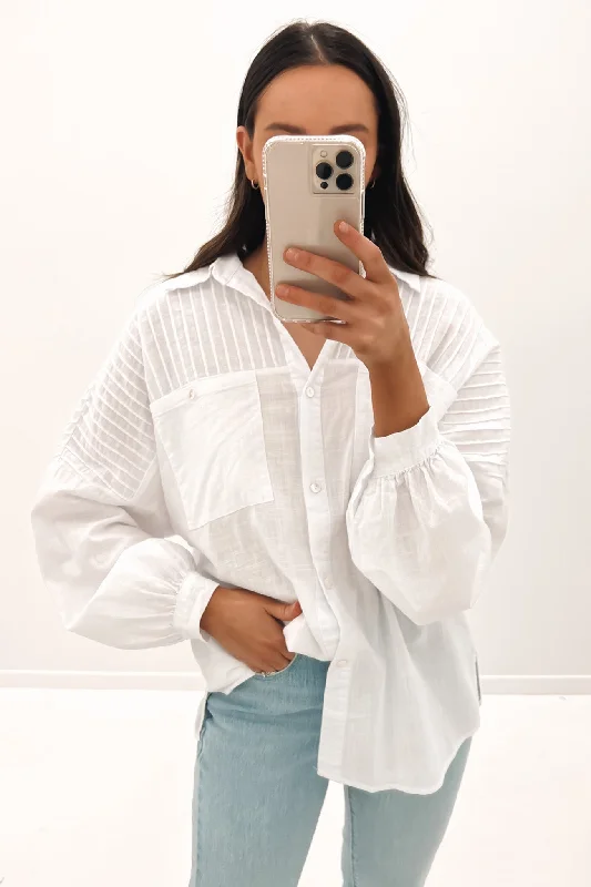 Cozy Fit Wear Comfortable Chic Fashion Belle Shirt White