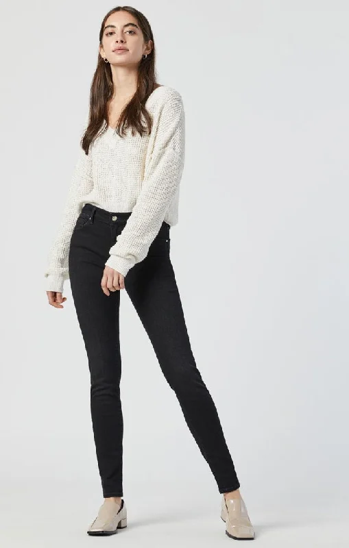Soft Wear Affordable Soft Fit ALISSA SUPER SKINNY JEANS IN BLACK FEATHER BLUE