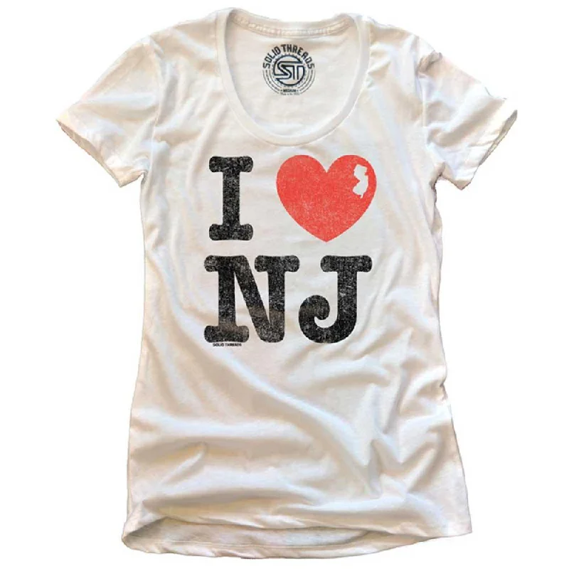 Relaxed Wear Soft Casual Wearable Women's I Heart NJ T-shirt