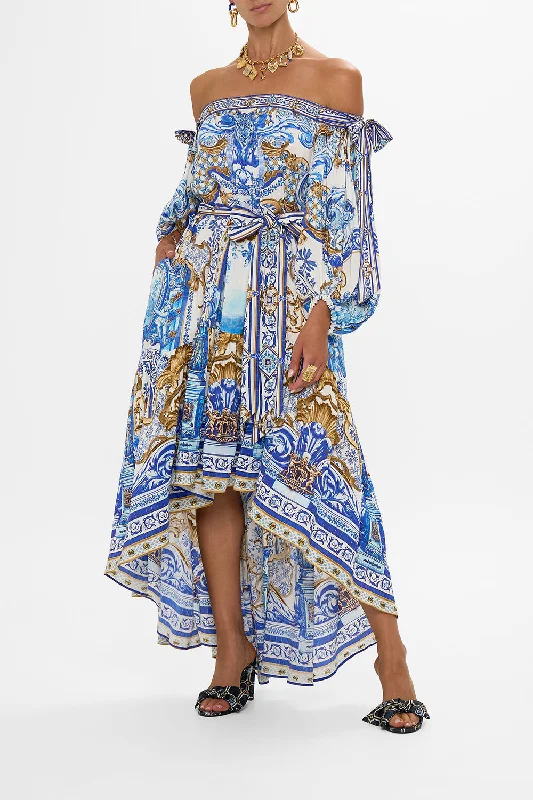 Simple Style Affordable Cozy Style BOW SLEEVE MAXI DRESS AZUL ADVENTURES