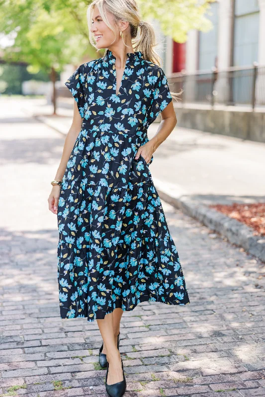 Easy Fashion Effortless Cozy Outfits In Your Dreams Black Floral Midi Dress