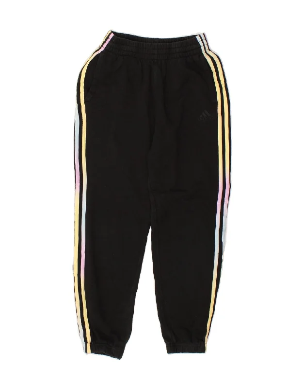 Warm Layers Soft Cozy Wear ADIDAS Womens Tracksuit Trousers Joggers UK 14 Medium  Black Cotton