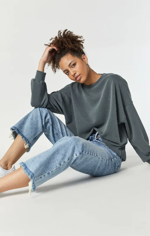 Smart Casuals Warm Comfortable Fits BARCELONA WIDE LEG IN LIGHT USED RECYCLED BLUE
