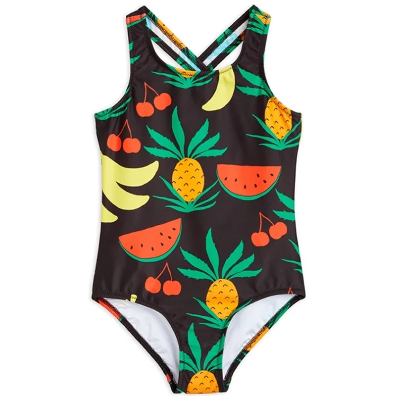 Cozy Chic Cozy and Relaxed Wear Mini Rodini Fruits Aop Swimsuit Brown