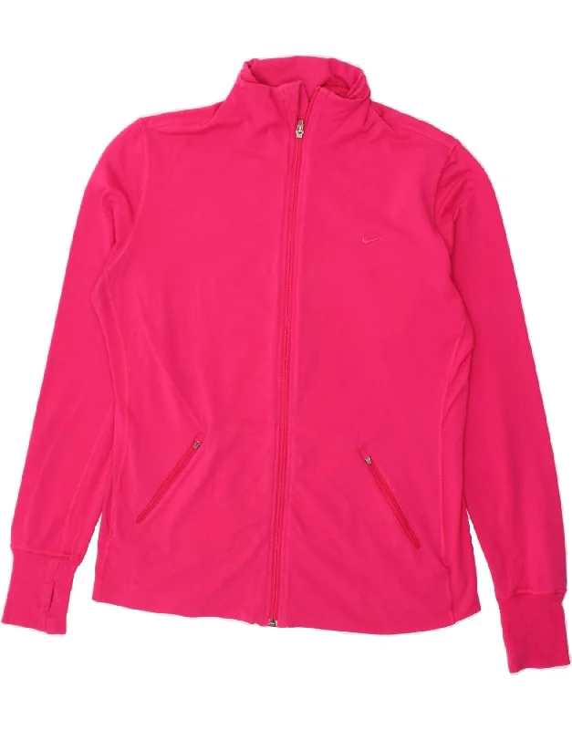 Casual Comfort Trendy Casual Comfort NIKE Womens Dri Fit Tracksuit Top Jacket UK 18 XL Pink