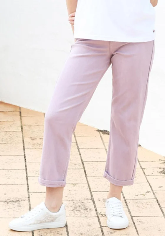 Soft Touch Stylish Relaxed Clothing Rant & Rave Charlotte Mom Jeans, Lilac