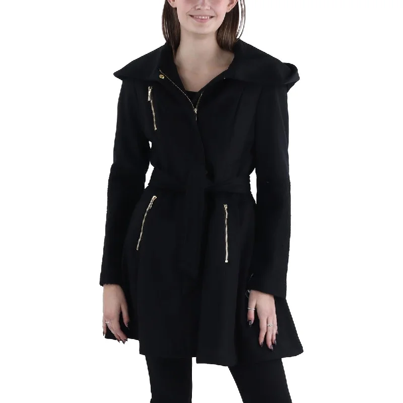 Everyday Comfort Practical Chic Pieces Womens Wool Blend Hooded Wool Coat