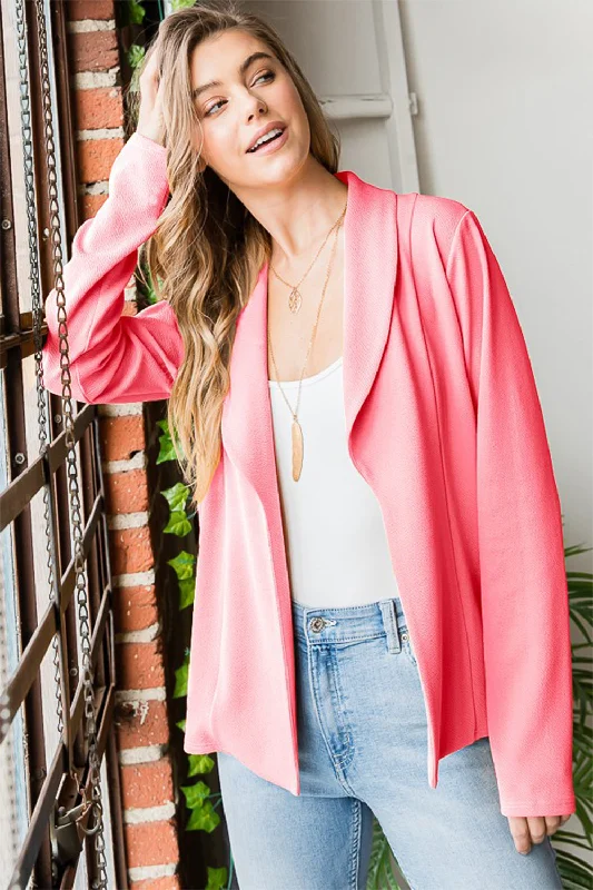 Comfortable Sweaters Relaxed Chic Pieces Open Front Long Sleeve Blazer