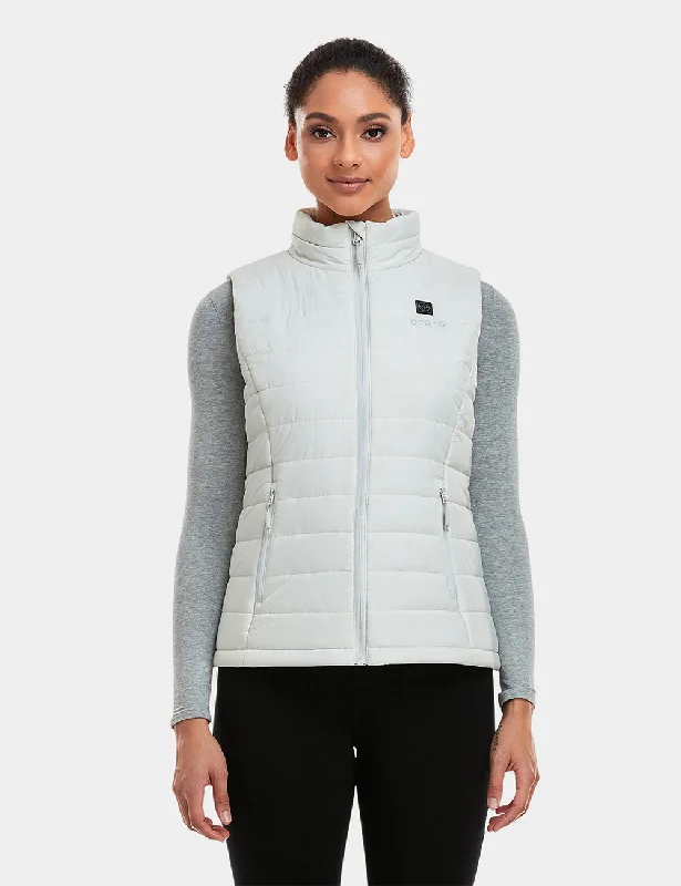 Elegant Fit Effortless Cozy Outfits Women's Classic Heated Vest - Off-White