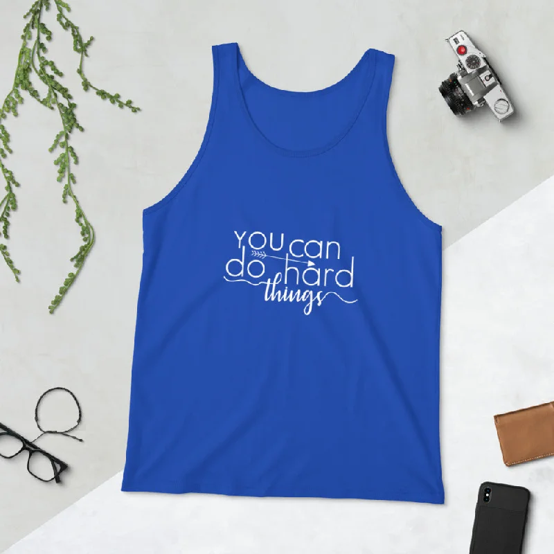 Cozy Pants Trendy Soft Comfort You Can Do Hard Things - Unisex Tank Top -  Entrepreneur Gifts and Small Business Owner Motivation