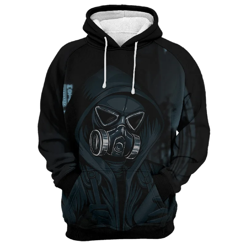 Cozy Dress Relaxed Layered Looks Masked Man Hoodie
