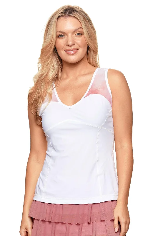 Chic Outfits Warm Soft Clothing It's Hot In Here V-Neck Tank Top White