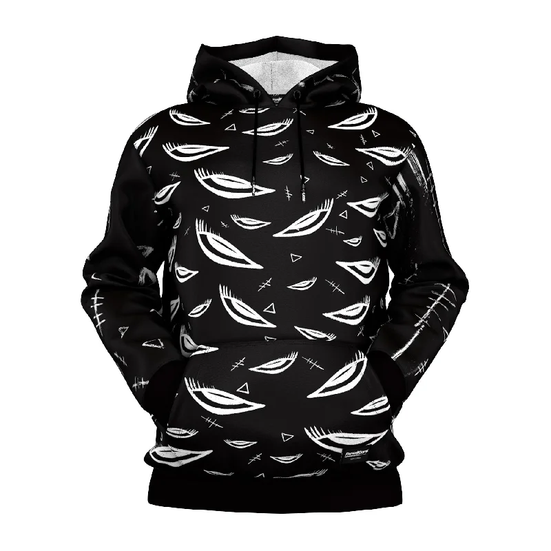 Soft Knitwear Comfortable Layering Options Black Eyes Hoodie