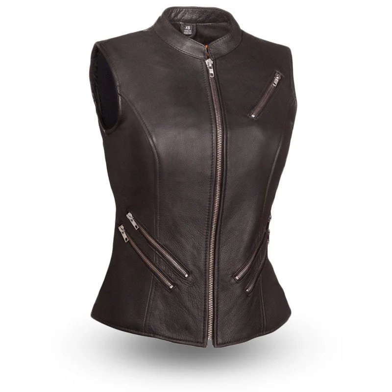 Elegant Fit Comfortable Wear Choices Fairmont Women's Motorcycle Leather Vest