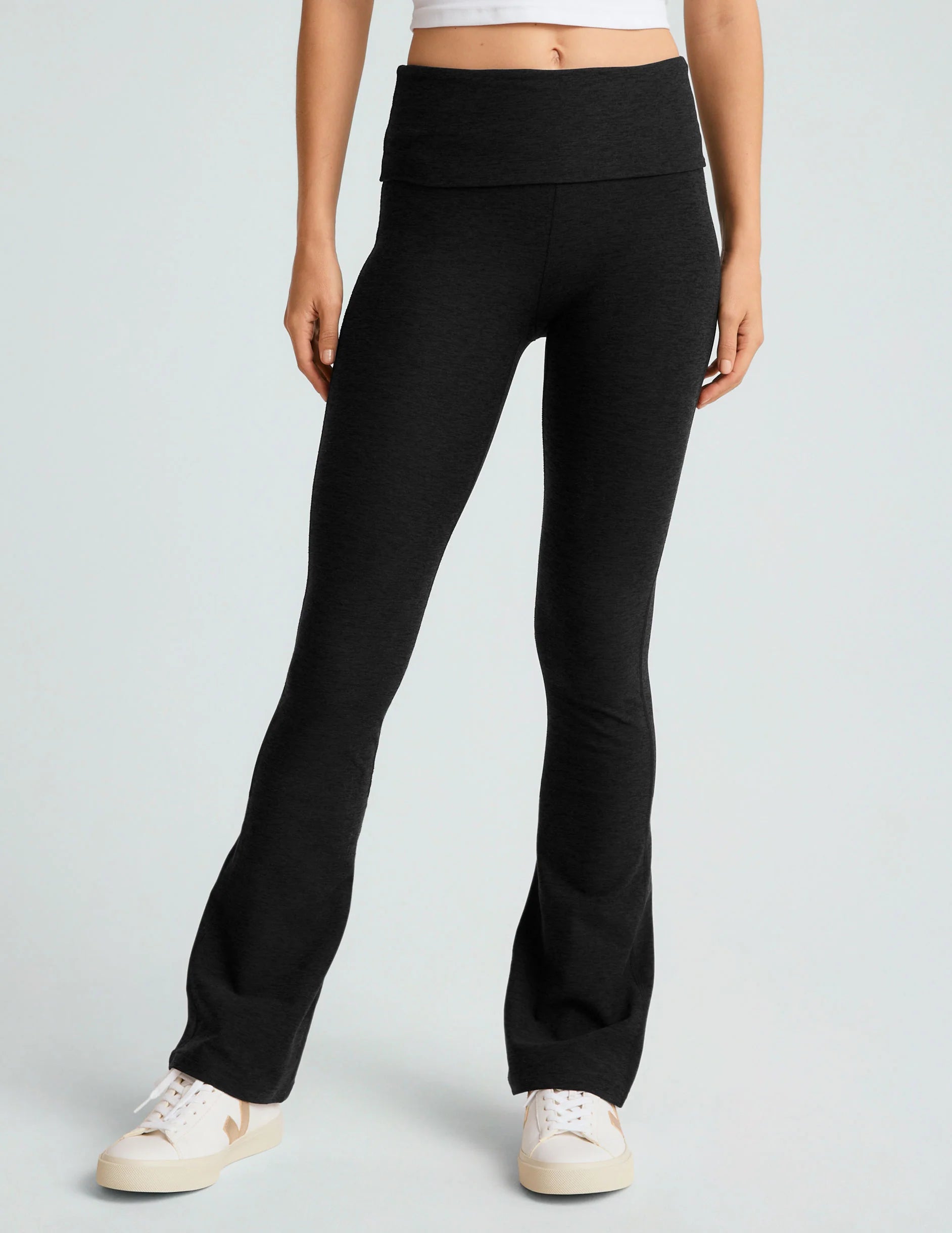 Effortless Elegance Comfortable Fashion Layers Beyond Yoga Spacedye Foldover Bootcut Pant