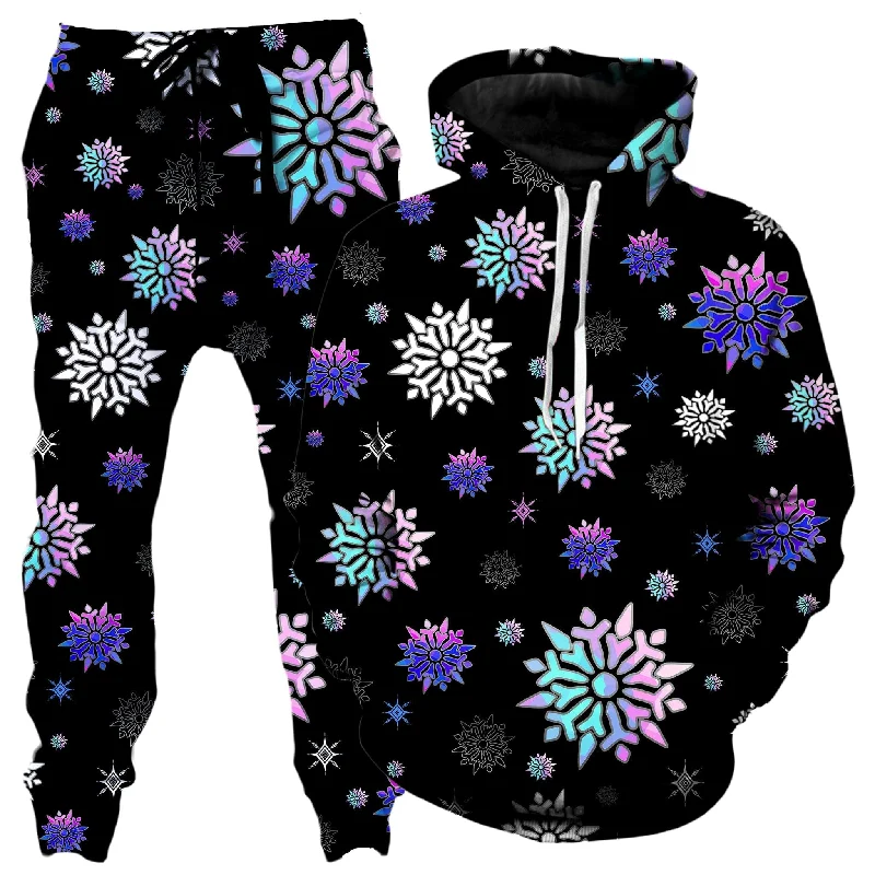 Versatile Comfort Trendy Warm Layered Pieces Festive Night Sky Hoodie and Joggers Combo
