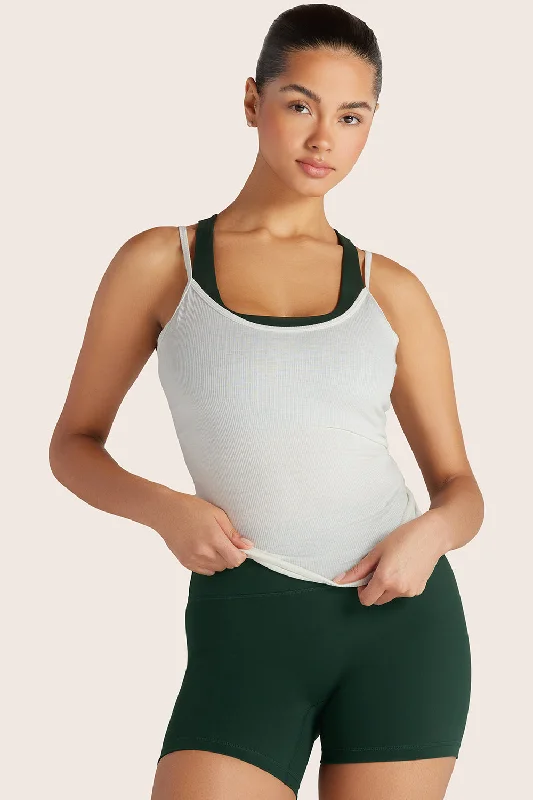 All-Day Wear Effortless Fashion Options SPORTBODY® (BLOOPERS) SPORTY LAYERED CAMI BRA - BEETLE