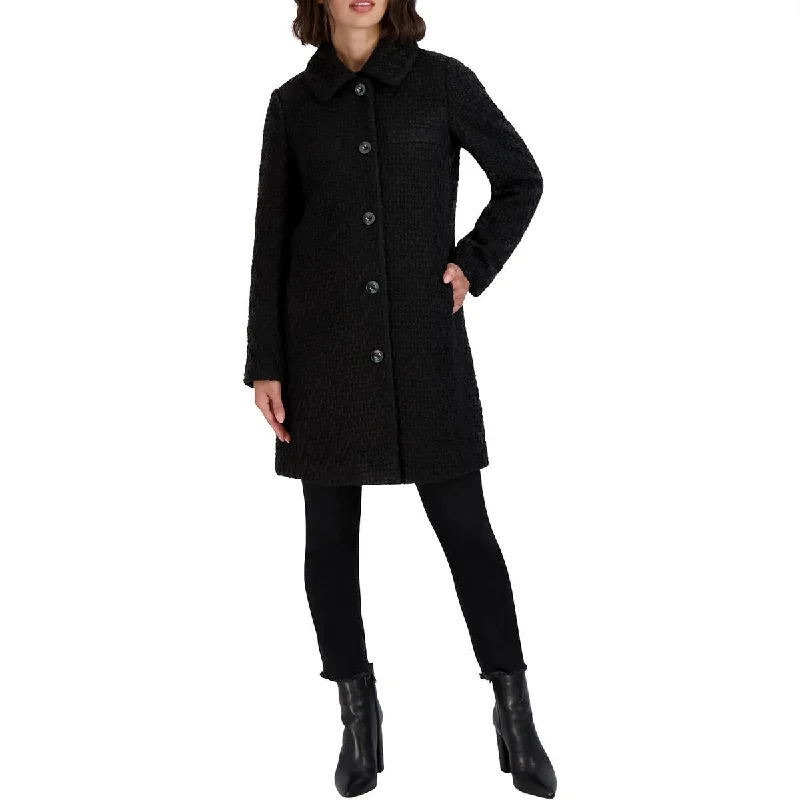 Light Fit Cozy Layering Pieces Womens Collared Long Walker Coat