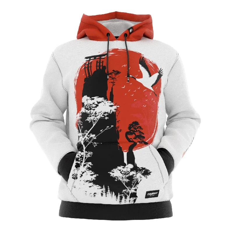 Cozy Shirts Trendy Soft Pieces Mountain Torii Hoodie