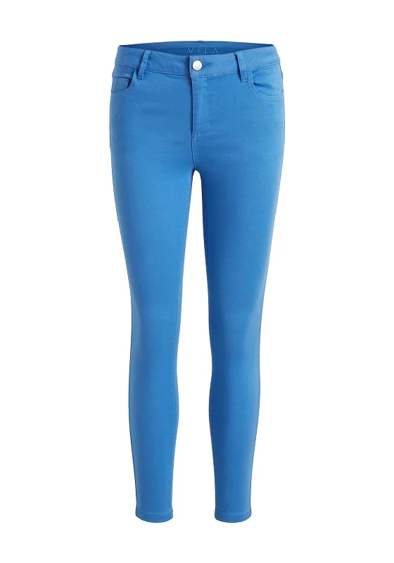 Comfortable Looks Soft Casual Wearable Vila Commit 7/8 Skinny Jeans, Blue